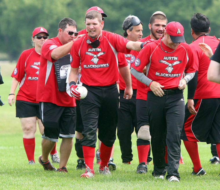 Team Walks Off Field Champions